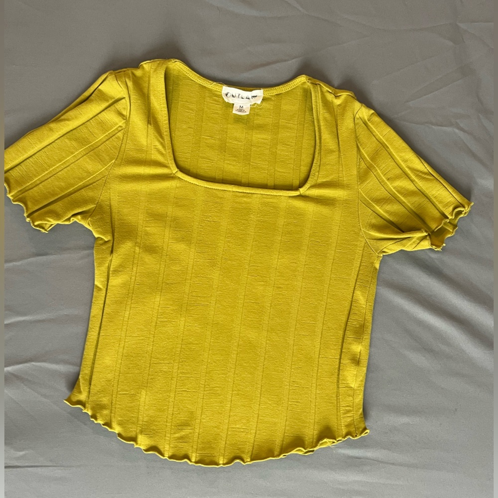 Outlaw lime green crop top